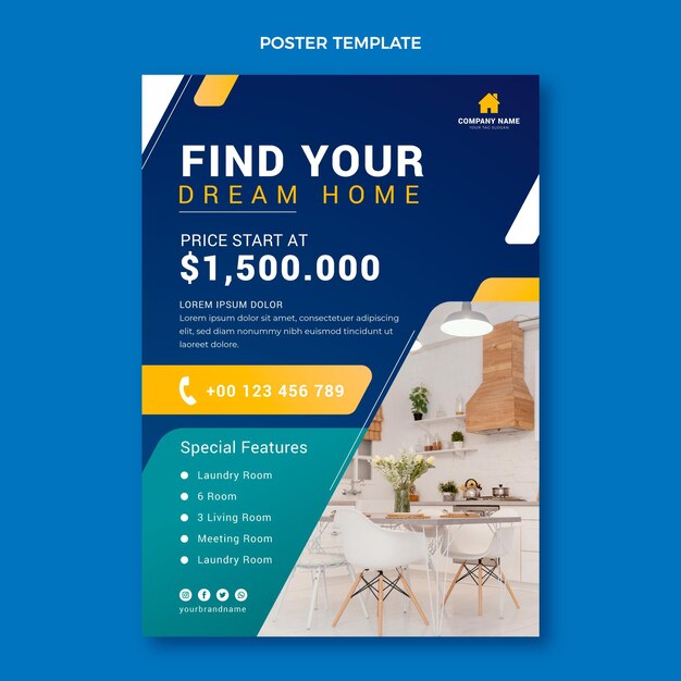 Cartel inmobiliario degradado