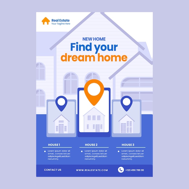 Cartel inmobiliario dibujado a mano