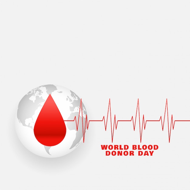 Cartel internacional del día mundial del donante de sangre