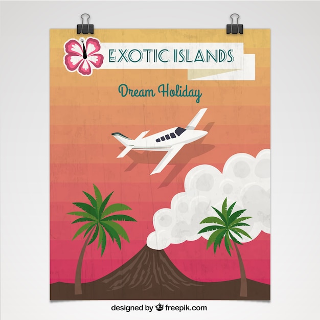 Cartel islas exóticas