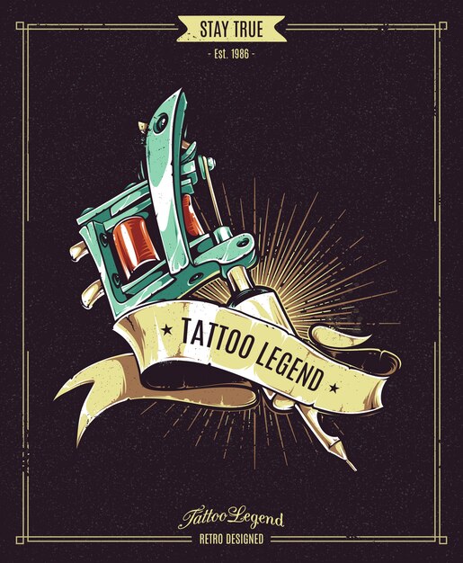 cartel de leyenda del tatuaje