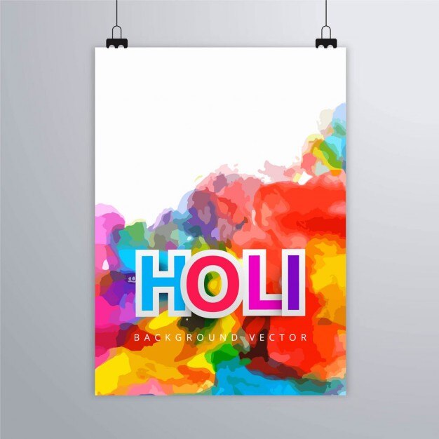 Cartel con manchas de pintura a todo color