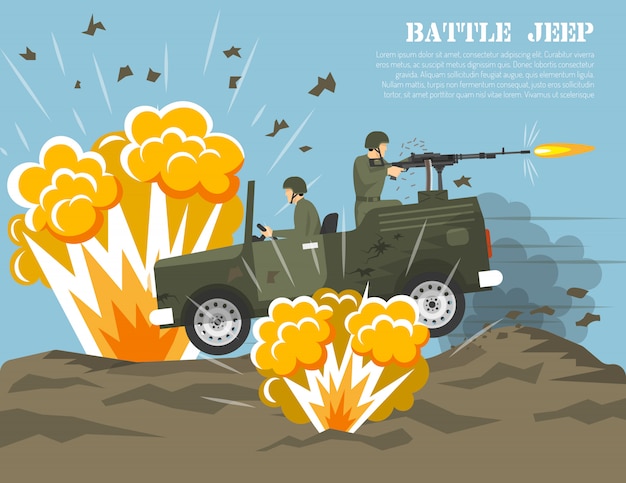 Cartel militar del medio ambiente de batalla del ejército