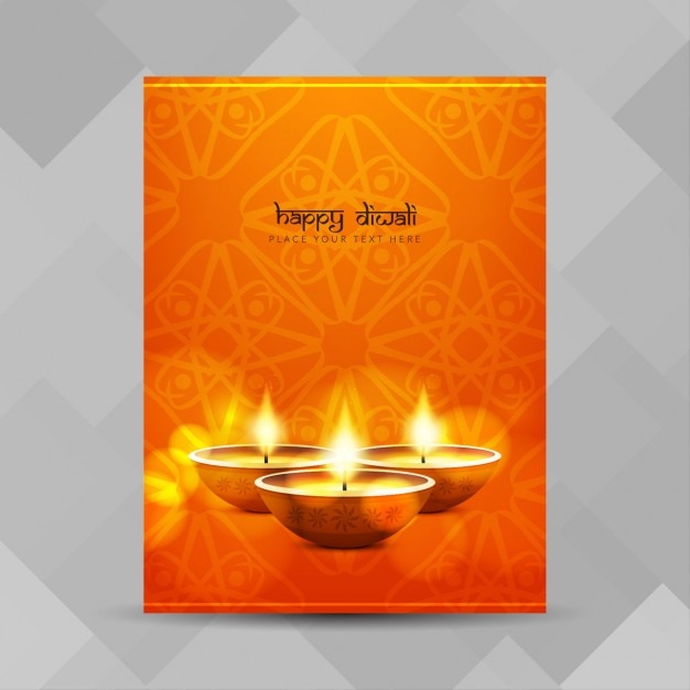 Cartel naranja para diwali