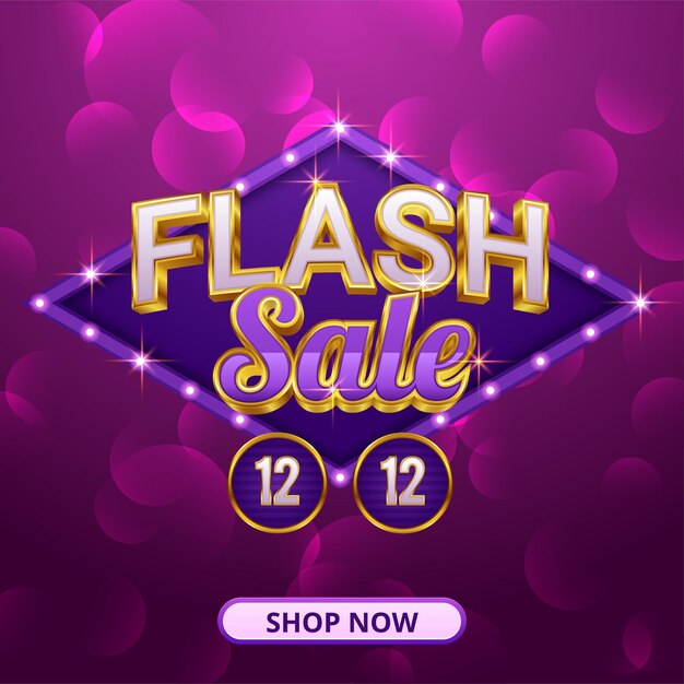 Cartel o banner de compras de venta flash