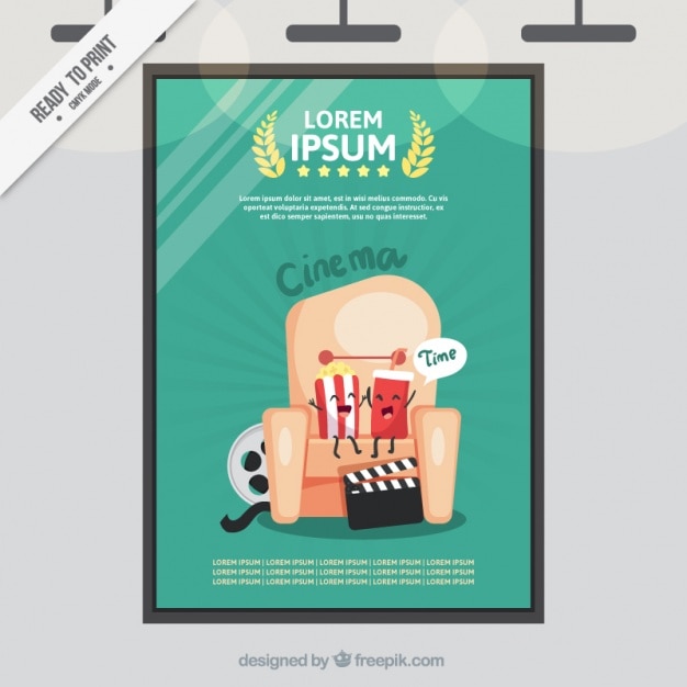 Vector gratuito cartel de película premiada 