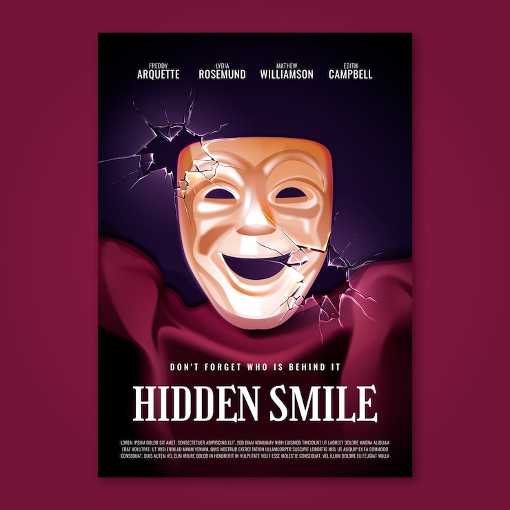 Vector gratuito cartel de película de terror realista