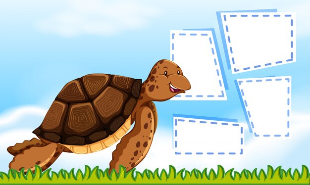 Cartel de plantilla de marco animal con copyspace en blanco