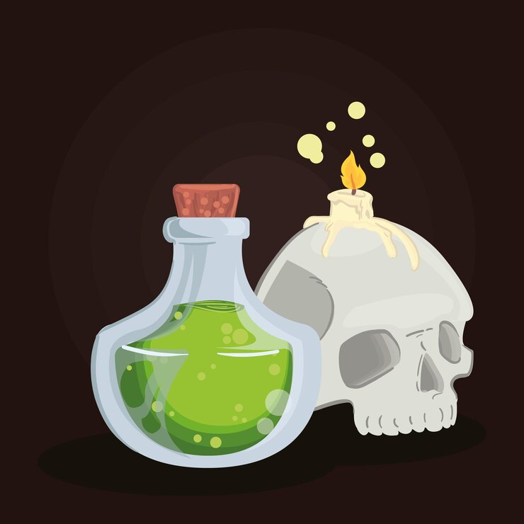Vector gratuito cartel de pociones alquimistas
