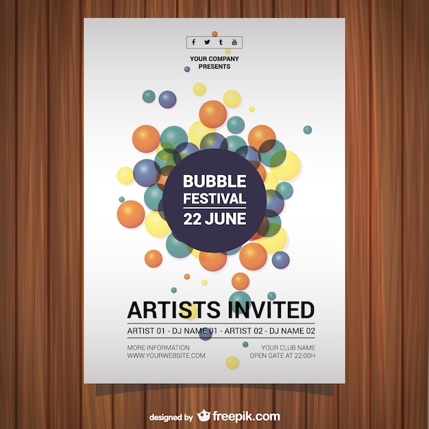 Cartel promocional para festival de música