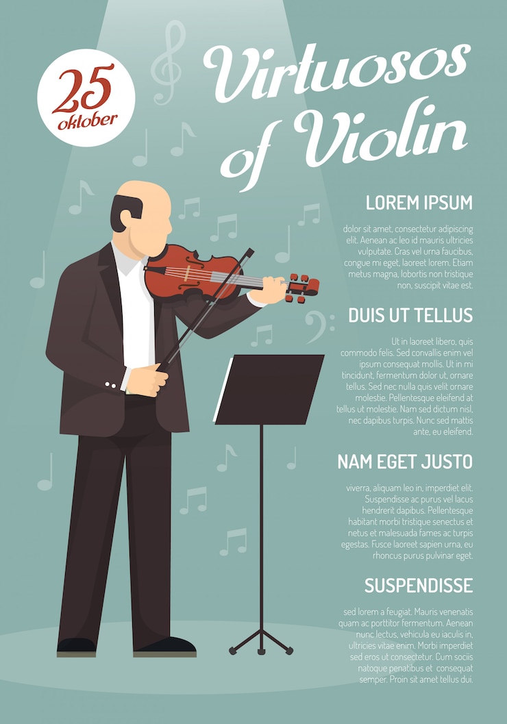 Vector gratuito cartel publicitario musical