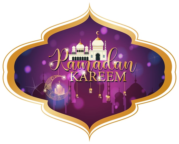 Vector gratuito cartel de ramadán kareem con elementos islámicos tradicionales