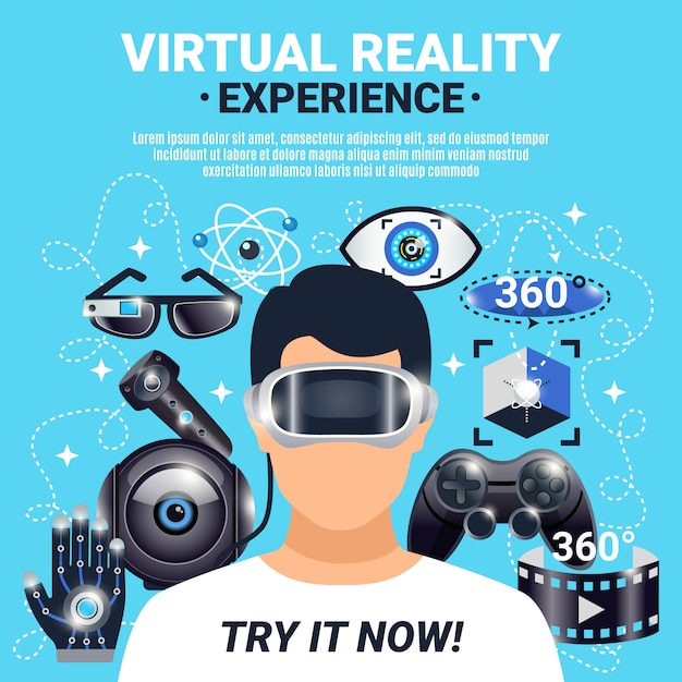 Cartel de realidad virtual