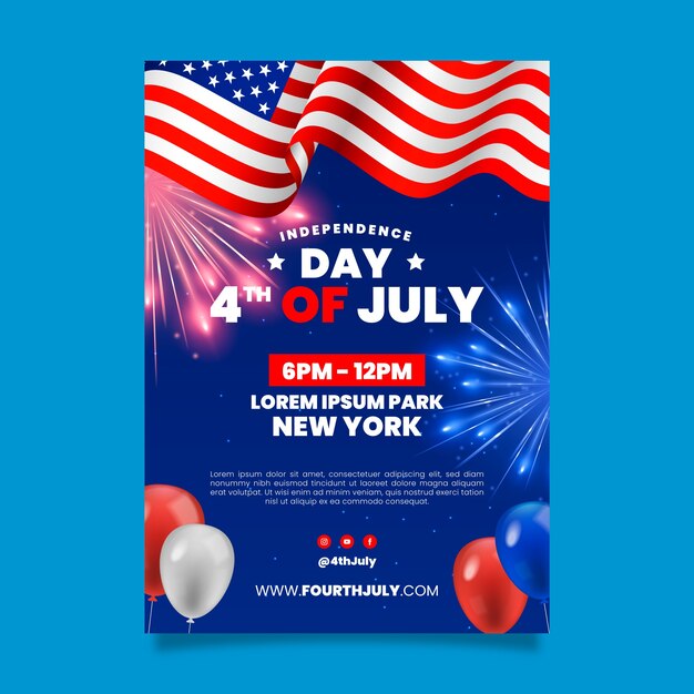 cartel realista del 4 de julio