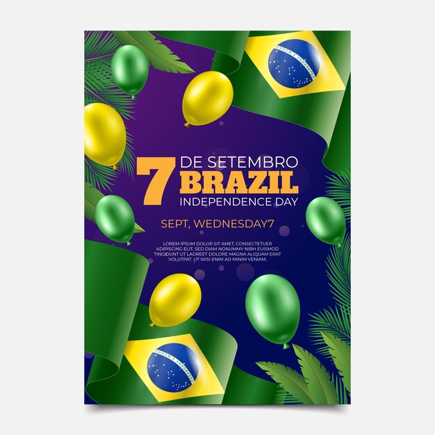 Cartel realista del día de la independencia de brasil.