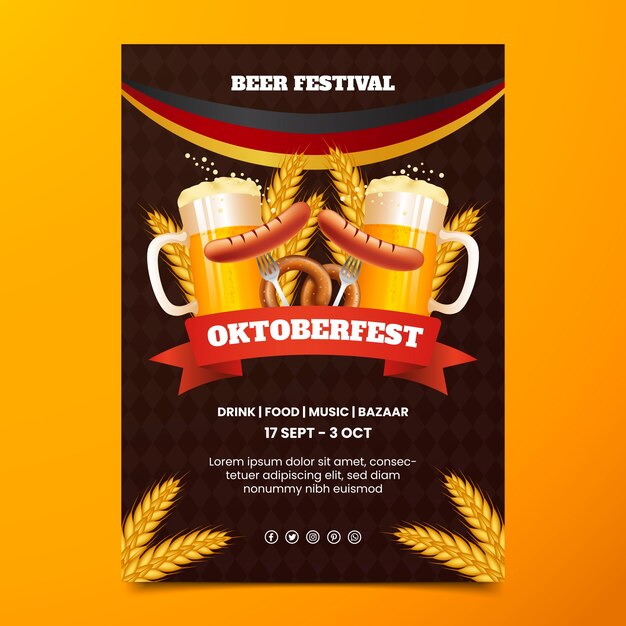 cartel realista de oktoberfest
