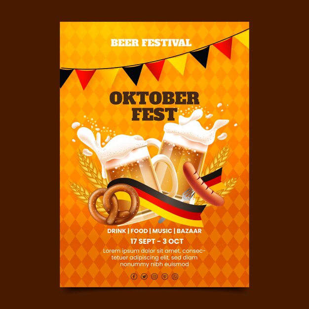 cartel realista de oktoberfest