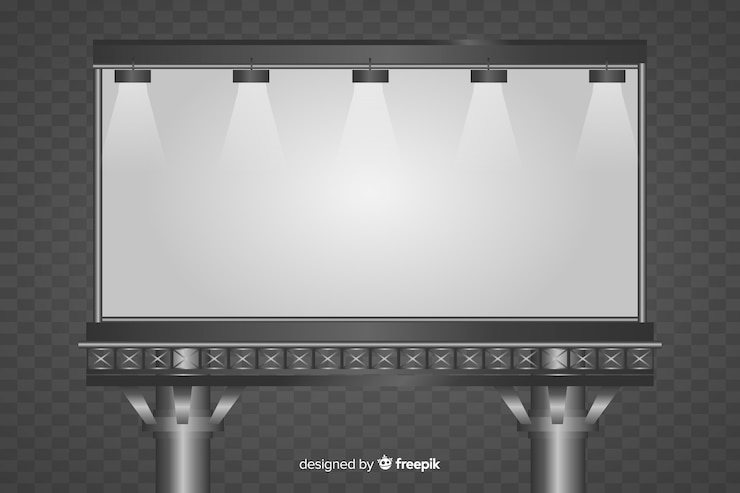 Vector gratuito cartel realista vacío