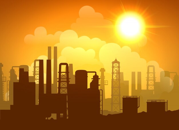 Cartel de la refinería de petróleo