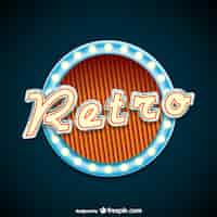 Vector gratuito cartel retro de neón