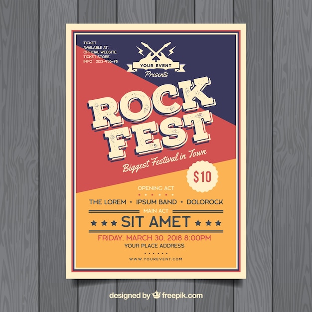 Cartel de rock festival