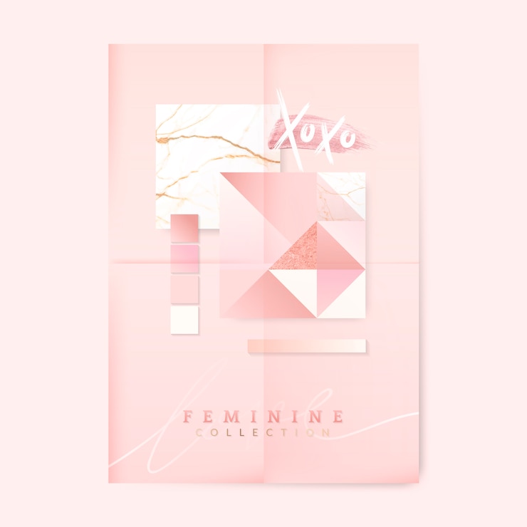 Vector gratuito cartel rosa femenino
