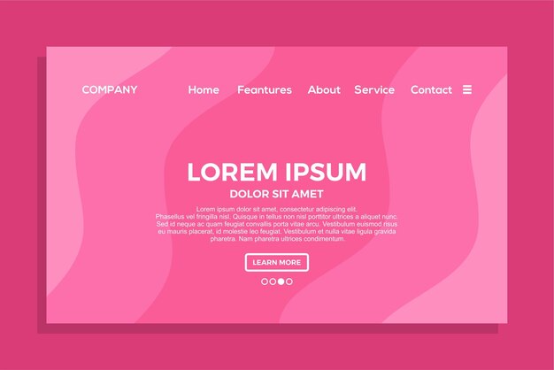 un cartel rosa para un sitio web llamado el nombre de la compañía
