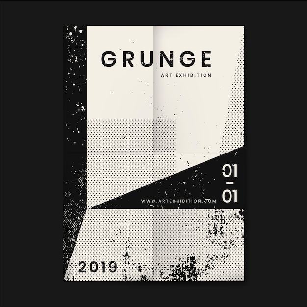 Vector gratuito cartel de textura angustiada grunge