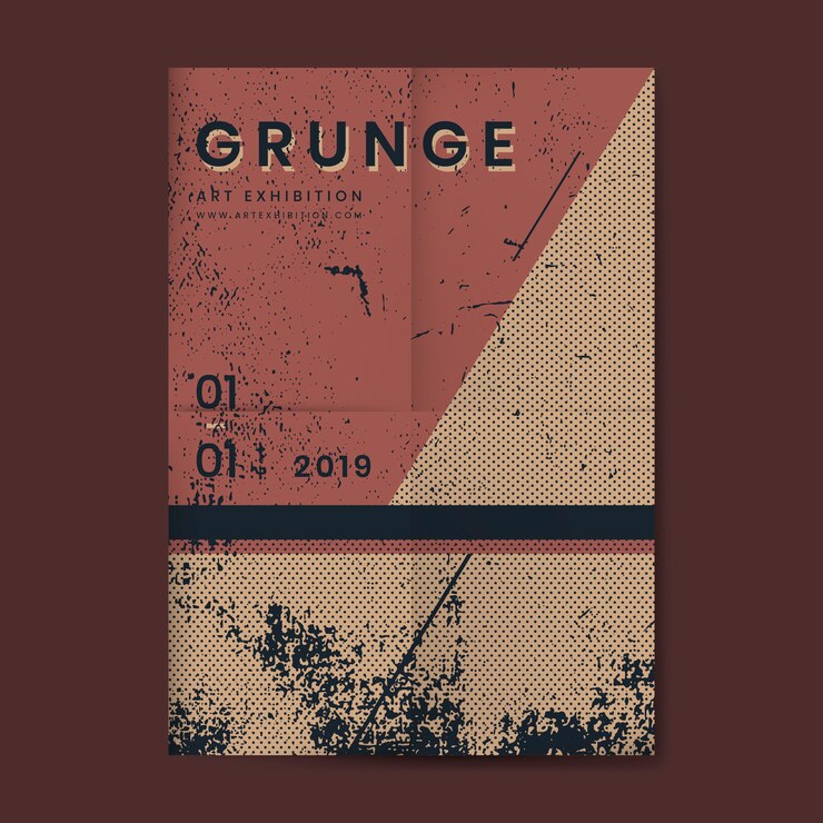 Vector gratuito cartel de textura angustiada grunge