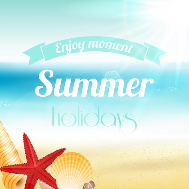 Cartel de vacaciones de vacaciones de verano