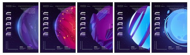 Cartel de vector de exploración espacial