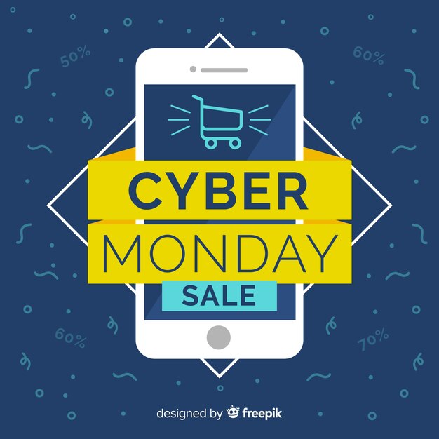 Cartel de venta de cyber monday