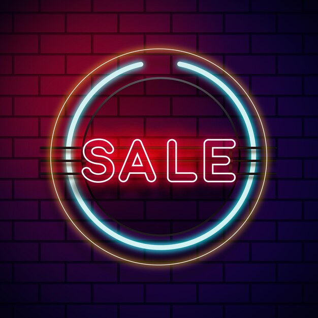 Cartel de venta de neón