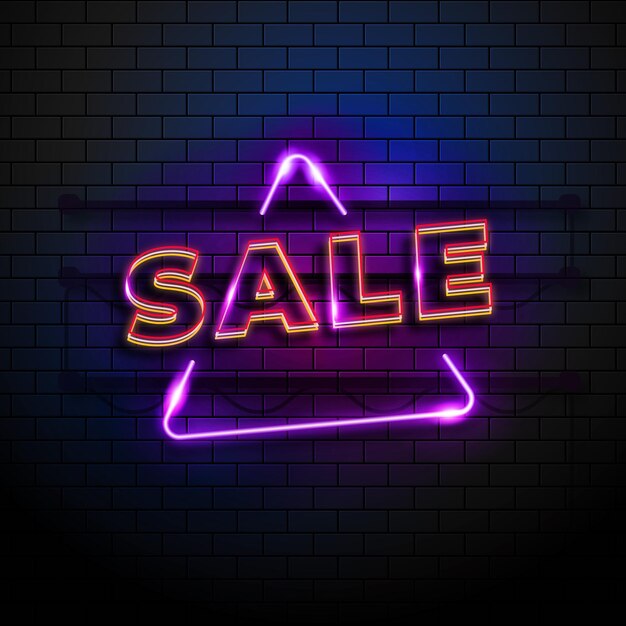 Cartel de venta de neón