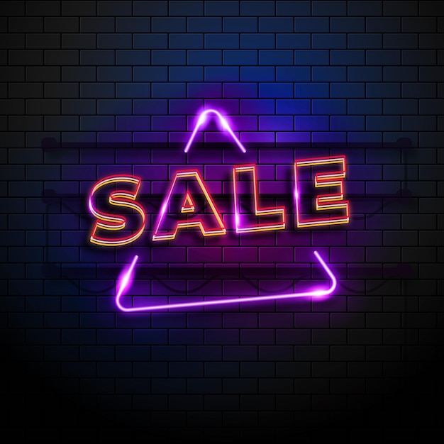 Cartel de venta de neón