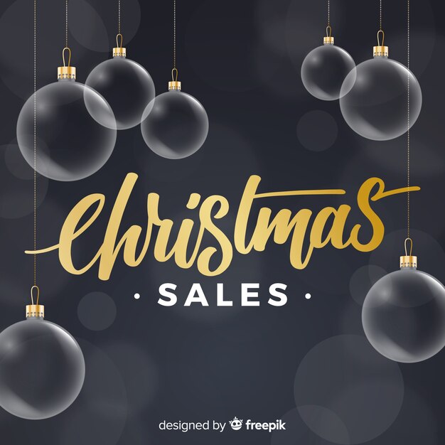 Cartel de ventas navideñas