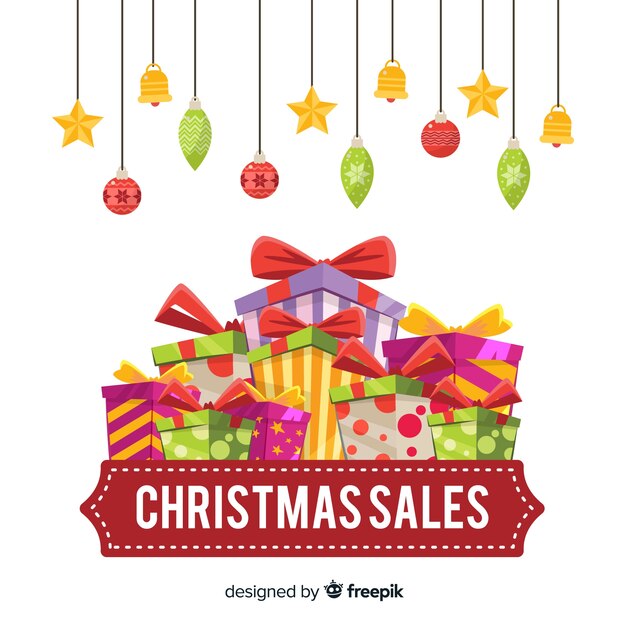 Cartel de ventas navideñas