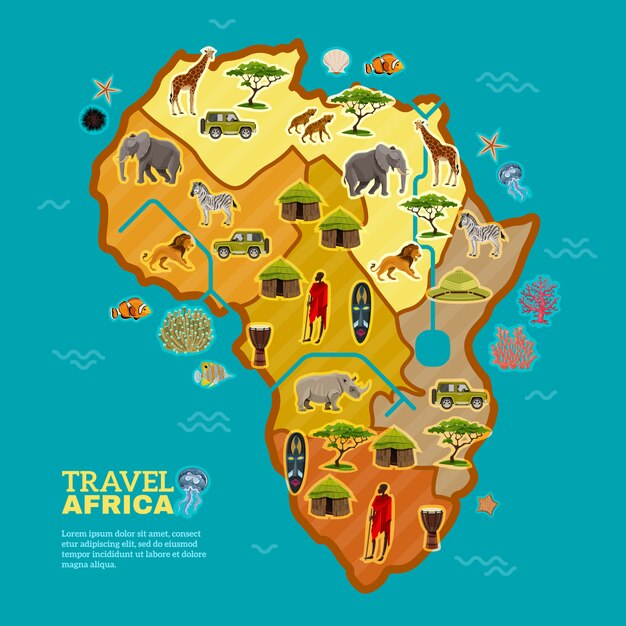 Cartel de viajes a Africa