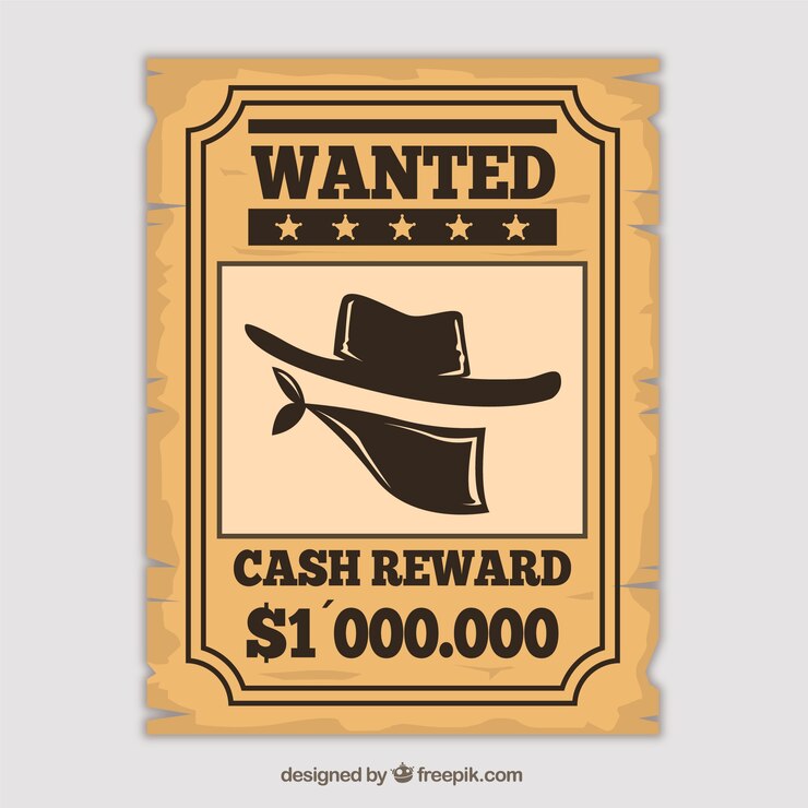 Vector gratuito cartel de western para encontrar un delincuente
