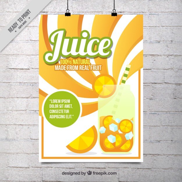 Cartel de zumo de naranja
