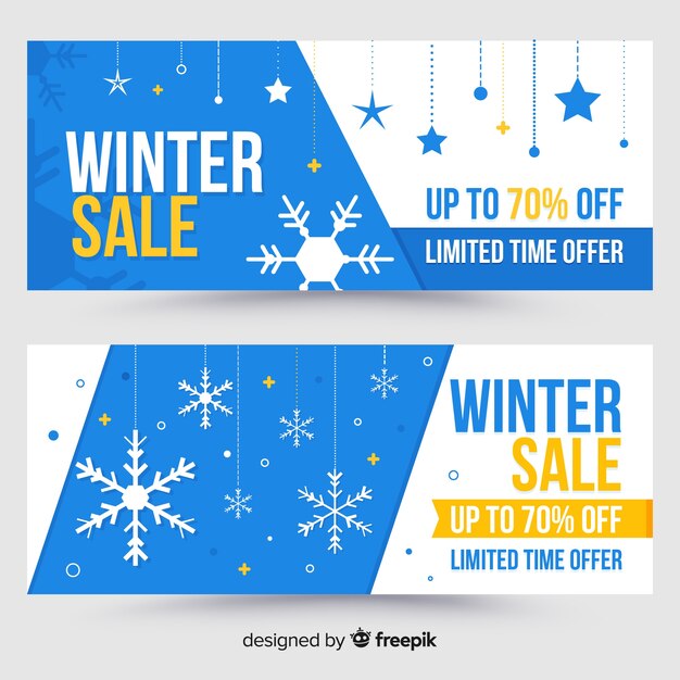 Carteles de compras de invierno