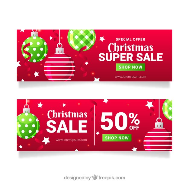 Carteles de compras navideñas