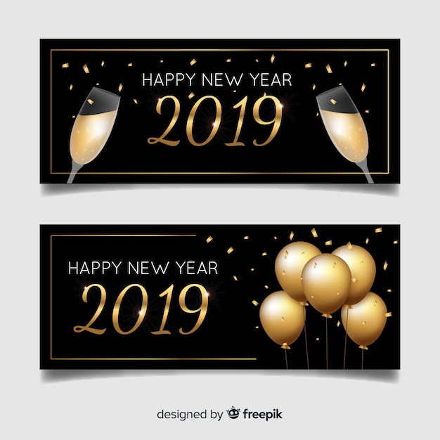 Carteles de feliz año nuevo 2019