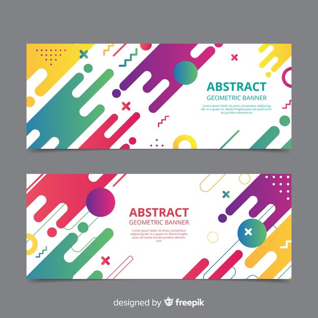 Carteles geométricos abstractos