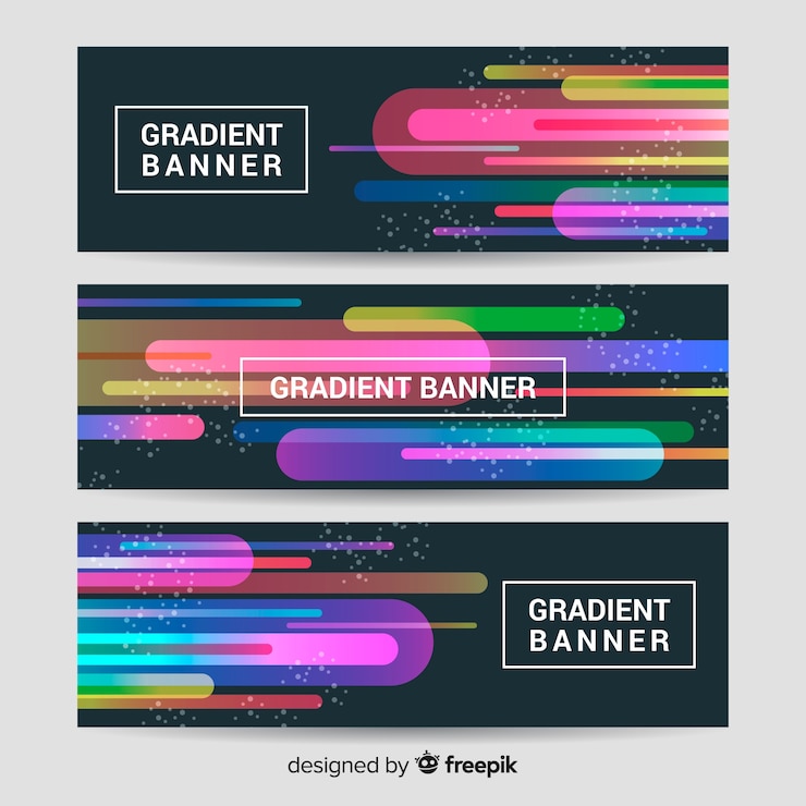 Vector gratuito carteles con gradiente