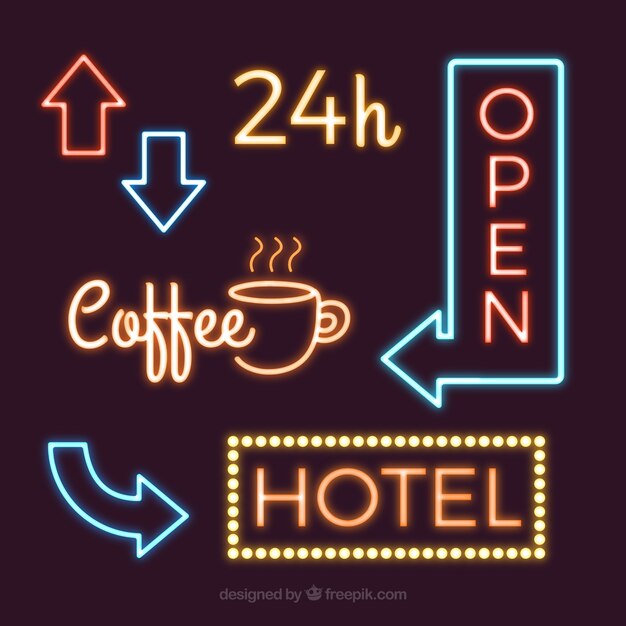 Carteles de luces de neón de pubs