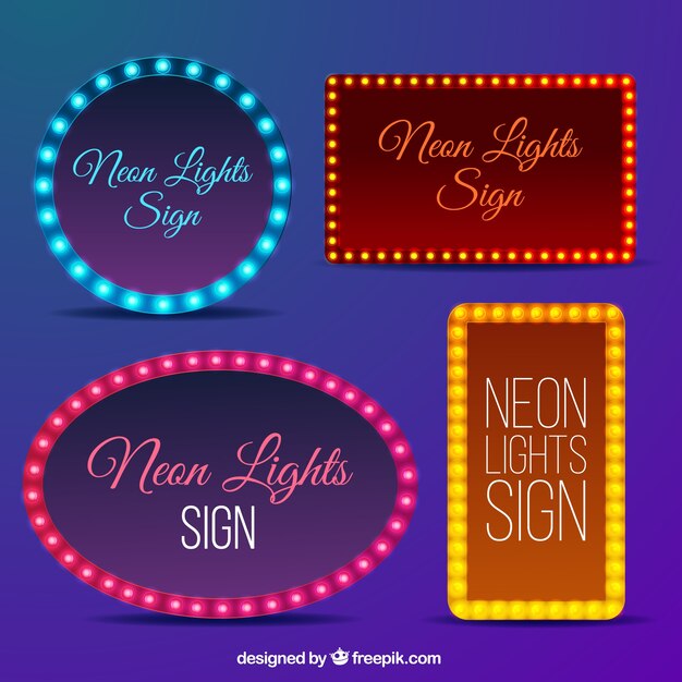 Carteles luminosos de neón 