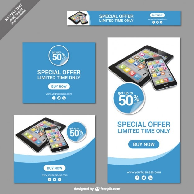 Vector gratuito carteles de ofertas especiales