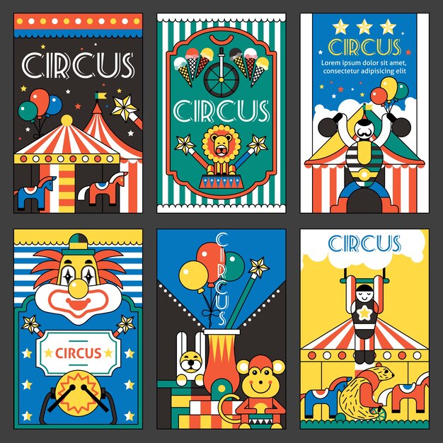 Carteles retro de circo