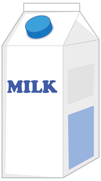 Un cartón de leche aislado